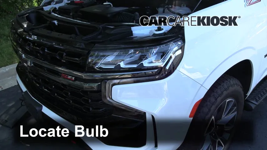 2021 Chevrolet Tahoe Z71 5.3L V8 Éclairage Feux de route (remplacer l'ampoule)
